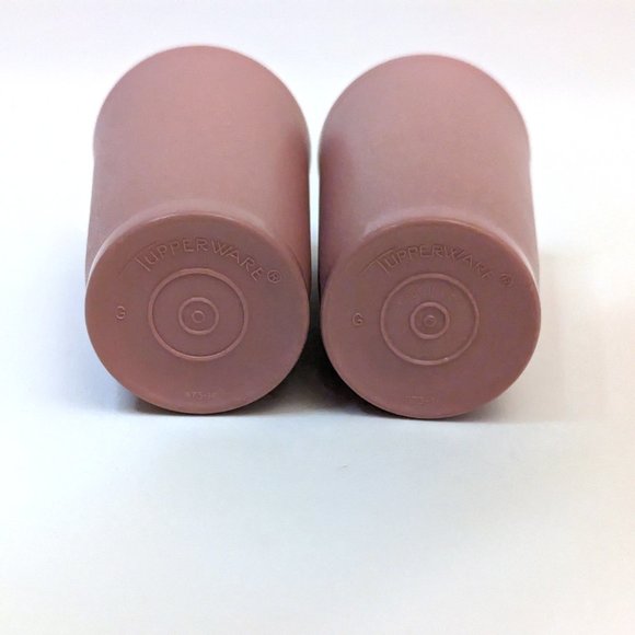 Set of 2 Vintage Tupperware Plastic Tumblers Cups Dusty Rose Pink 12 Oz 115 - Picture 2 of 3